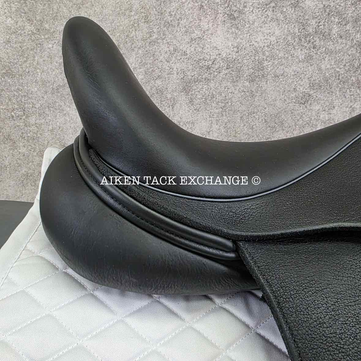 2021 Custom Saddlery Wolfgang Solo II Monoflap Dressage Saddle, 17.5" Seat - Short Flap, Adjustable Tree, Wool Flocked Panels