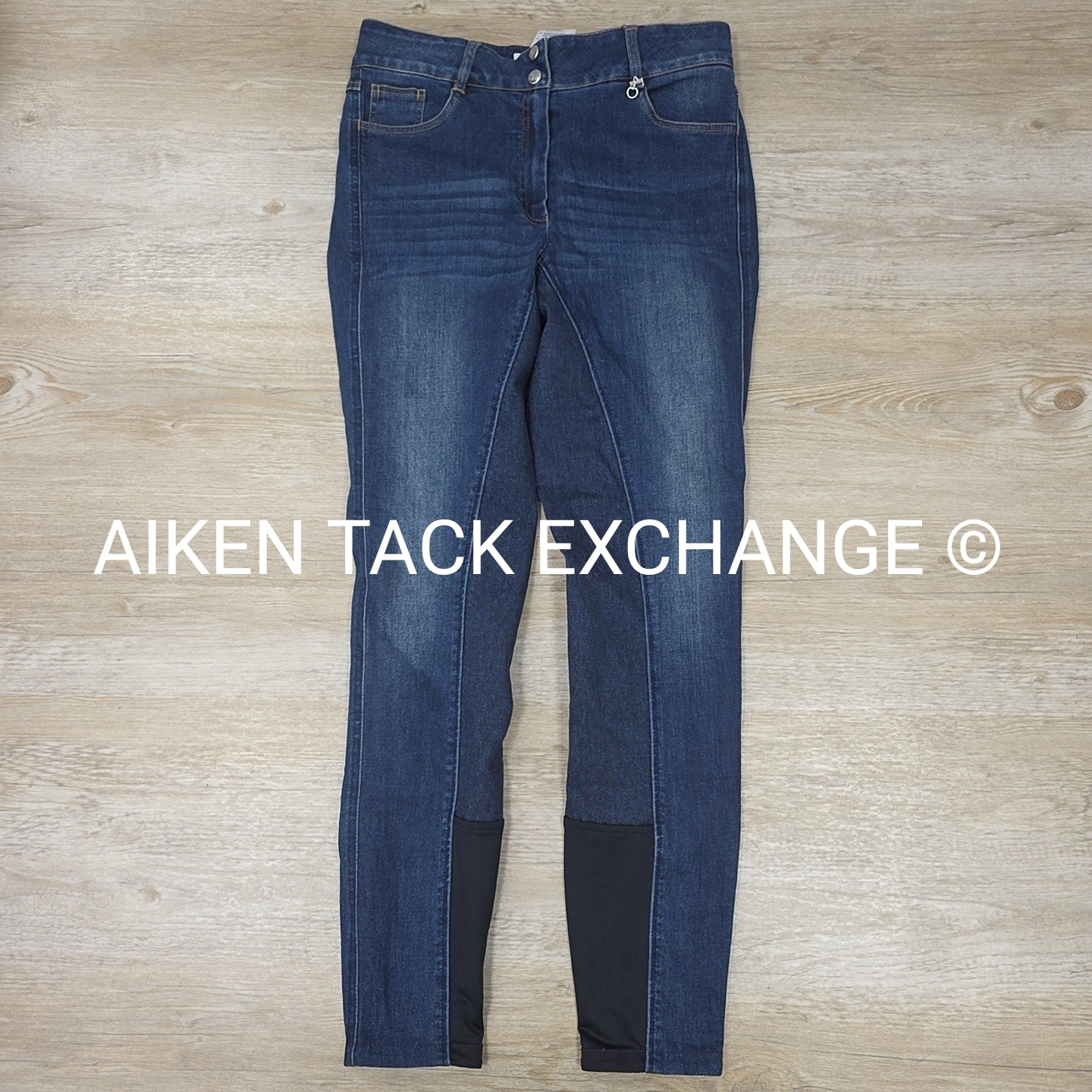 Horze Silicone Grip Full Seat Denim Breeches, Size 28