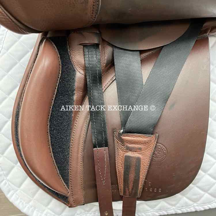 2021 Black Country GPX All Purpose Jump Saddle, 17" Seat, Wide Tree, Wool Flocked Panels