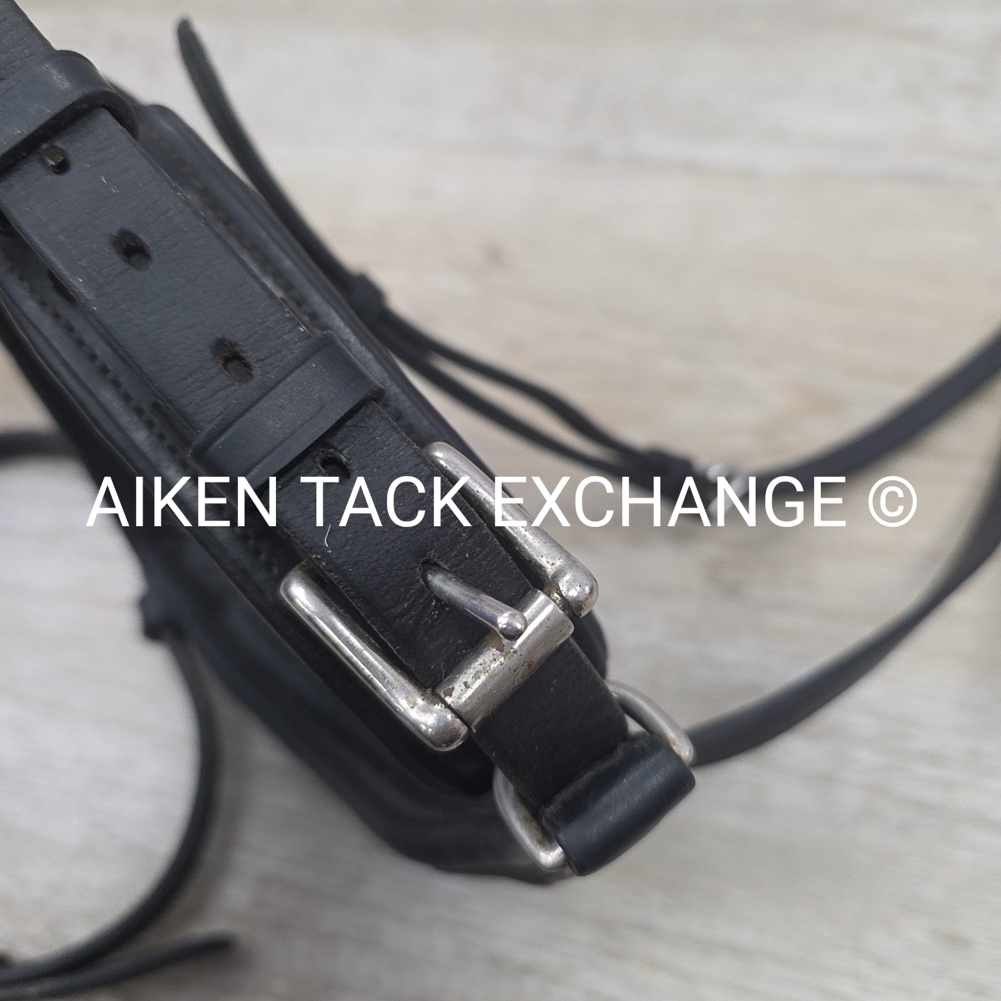 Passier Crank Noseband with Flash, Black, Size Full