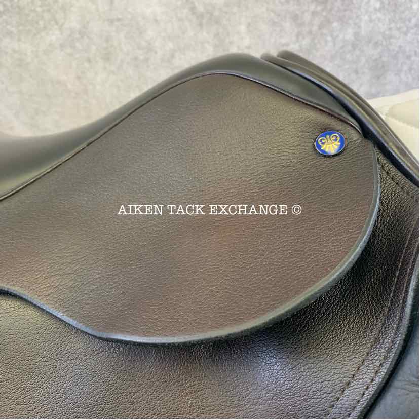 Detente by Advanced Saddle Fit Hadley Jump Saddle, 18" Seat, MW/W Tree, Wool Flocked Panels