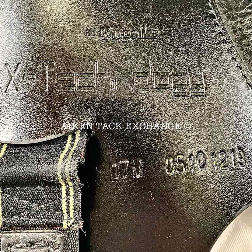 **SOLD** 2019 Prestige X-D1D K Zero Monoflap Dressage Saddle, 17" Seat, Medium Tree, Wool Flocked Panels