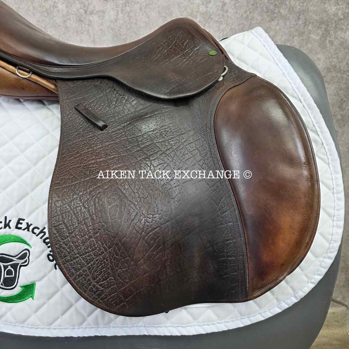 2008 County Innovation Jump Saddle, 17.5" Seat, Medium Wide Tree, Wool Flocked Panels