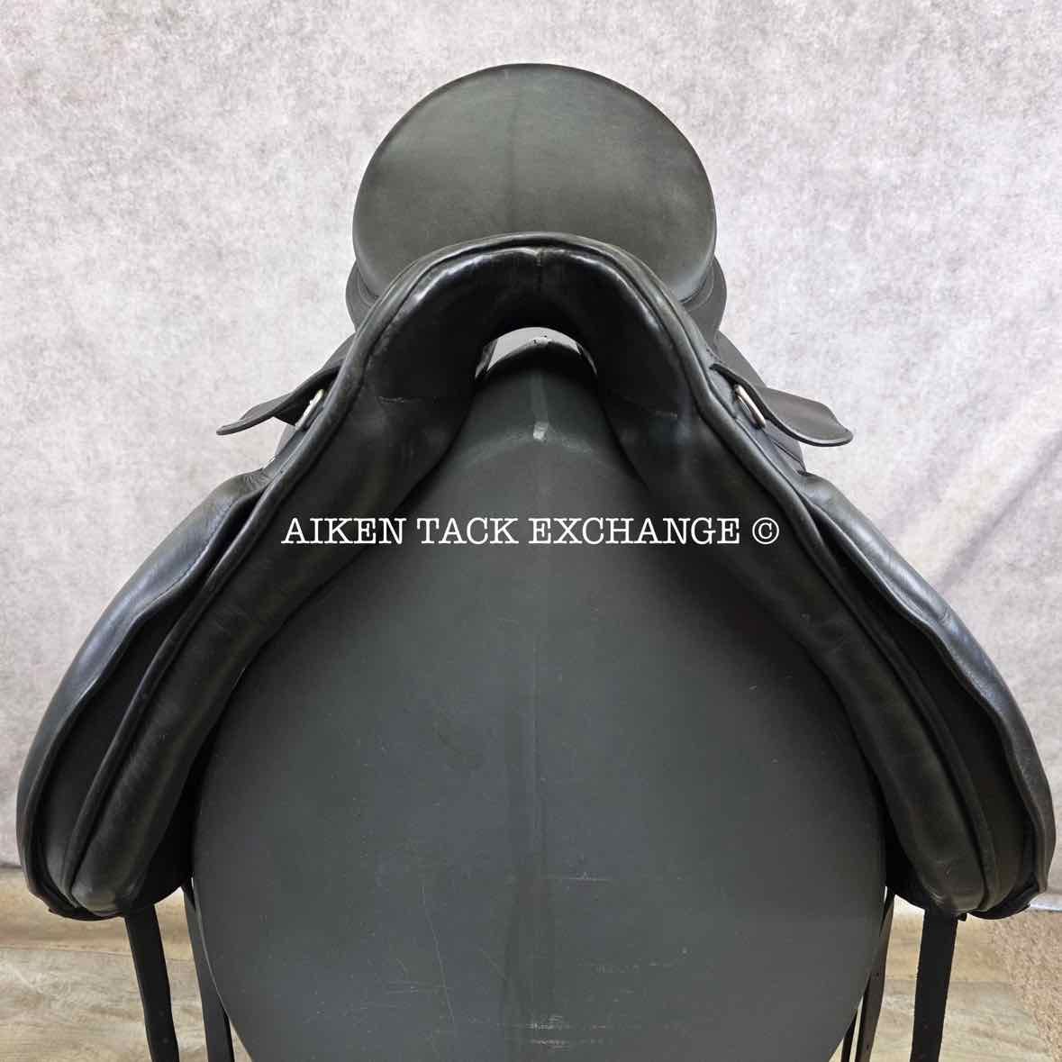 1990 Kieffer Wein DL Dressage Saddle, 17" Seat, Medium Wide Tree, Wool Flocked Panels