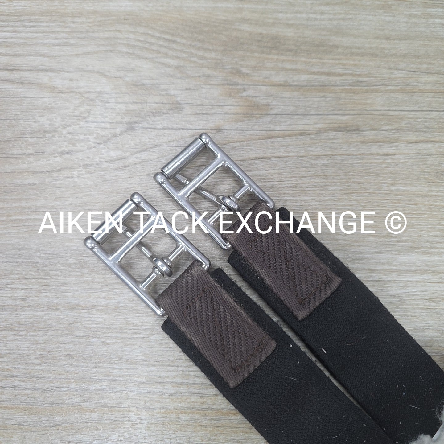 Oaklyn Removable Fleece Double End Elastic Girth, Brown, Size 40"