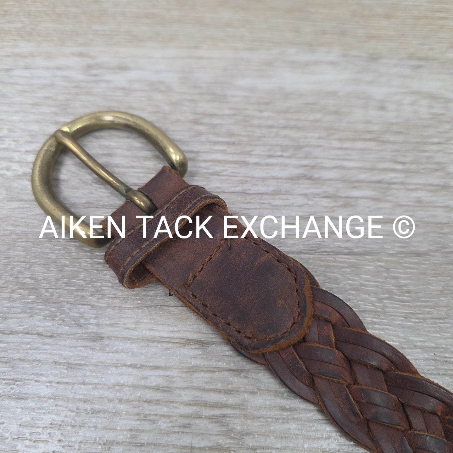 Braided Leather Belt, 34