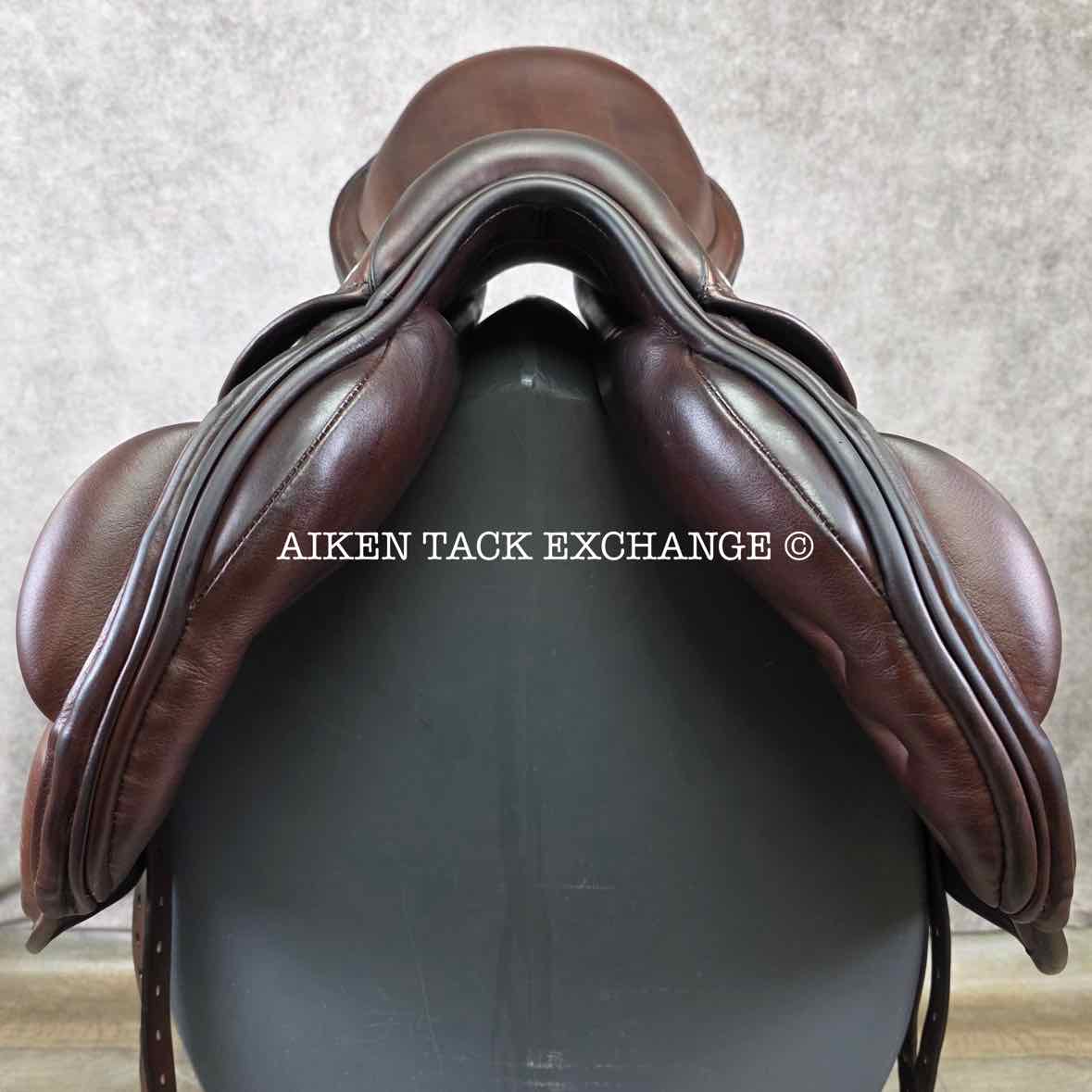 **SOLD** 2021 County Solution Monoflap Jump Saddle, 17.5" Seat, Medium Narrow Tree, Wool Flocked Panels
