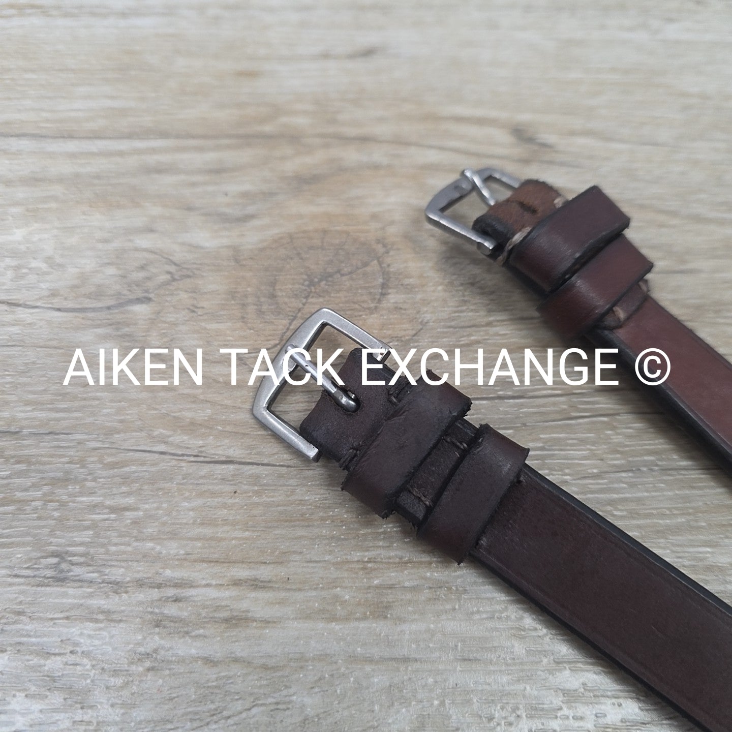 Made In England Wide Cheek Pieces, Brown, Oversize