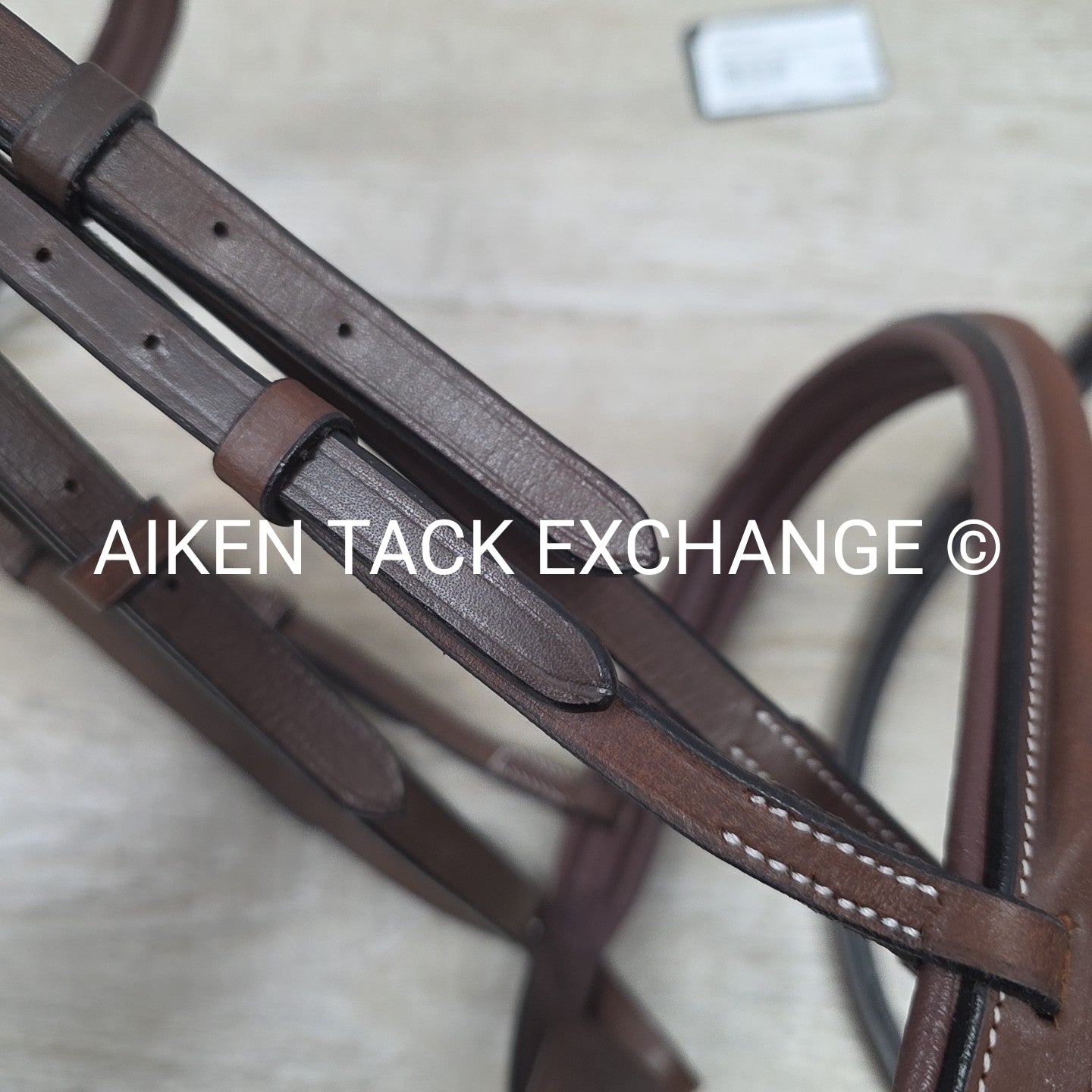 HDR Pro Mono Crown Fancy Stitch Padded Bridle with Reins, Brown, Oversize