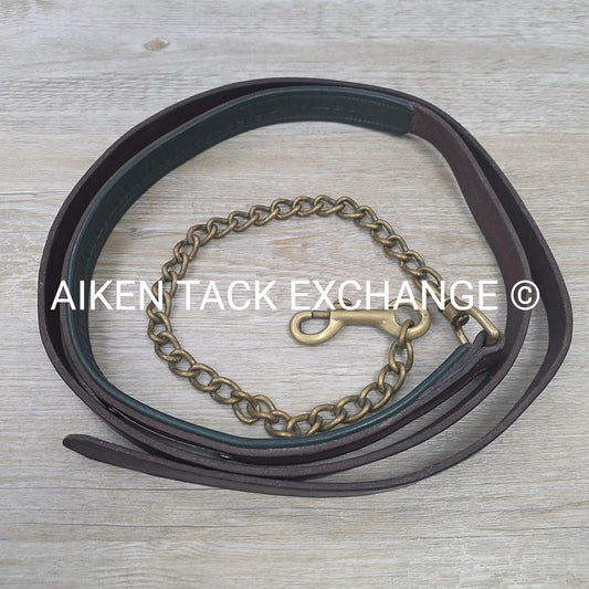 Tory Leather Padded Lead w/ Chain (has nameplate)