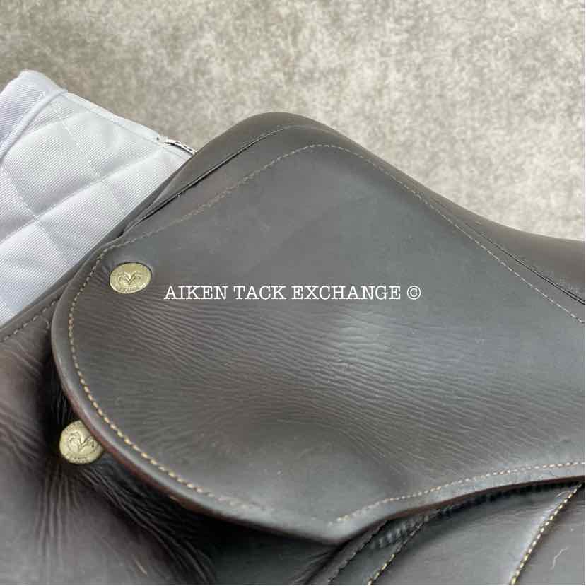 2012 Voltaire Palm Beach Close Contact Jump Saddle, 17.5" Seat, 3A Flap, Medium Wide Tree, PRO Panels, Full Buffalo Leather