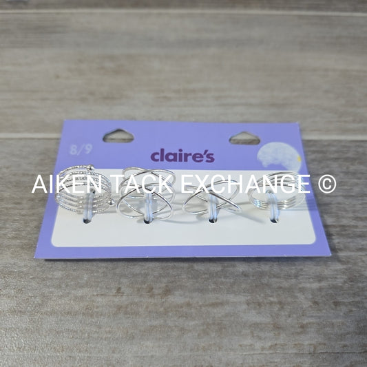 Claire's Ring Set (4) - Size 8/9