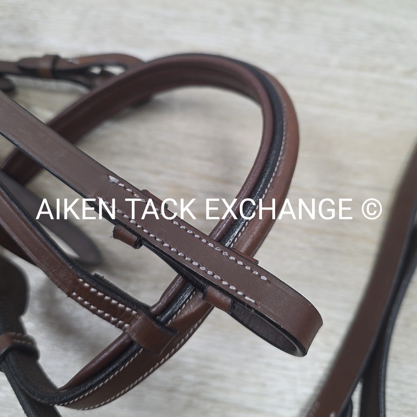 HDR Pro Mono Crown Padded Bridle with Reins, Australian Nut, Size Cob