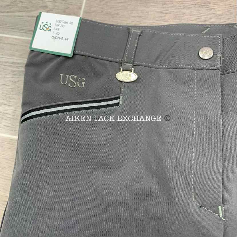 KL Select USG "Ava" Silicone Full Seat Breeches, Size 32