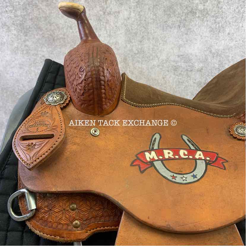 Cactus Saddlery Barrel Racing Trophy Western Saddle, 14" Seat, Wide Tree - Full QH Bars