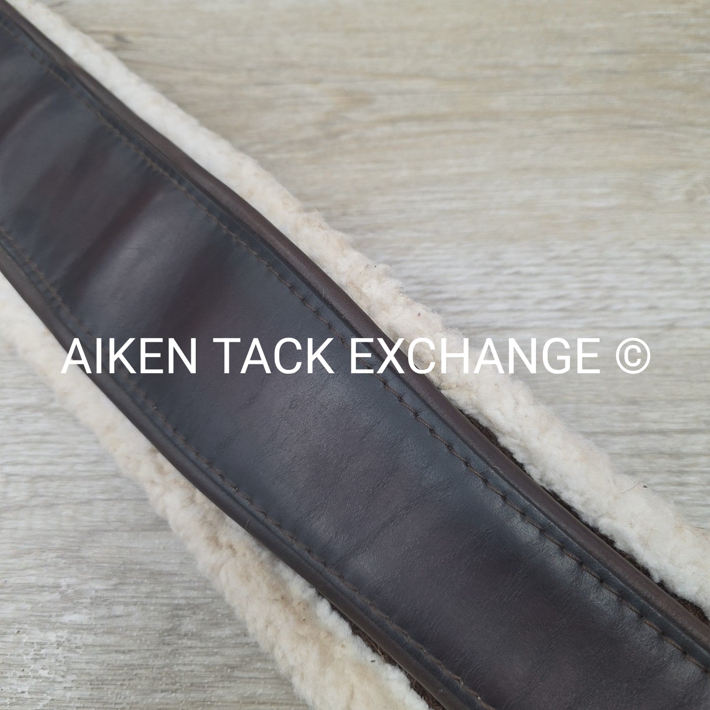 Edgewood Girth with Velcro Fleece & Double End Elastic, Brown, 56"