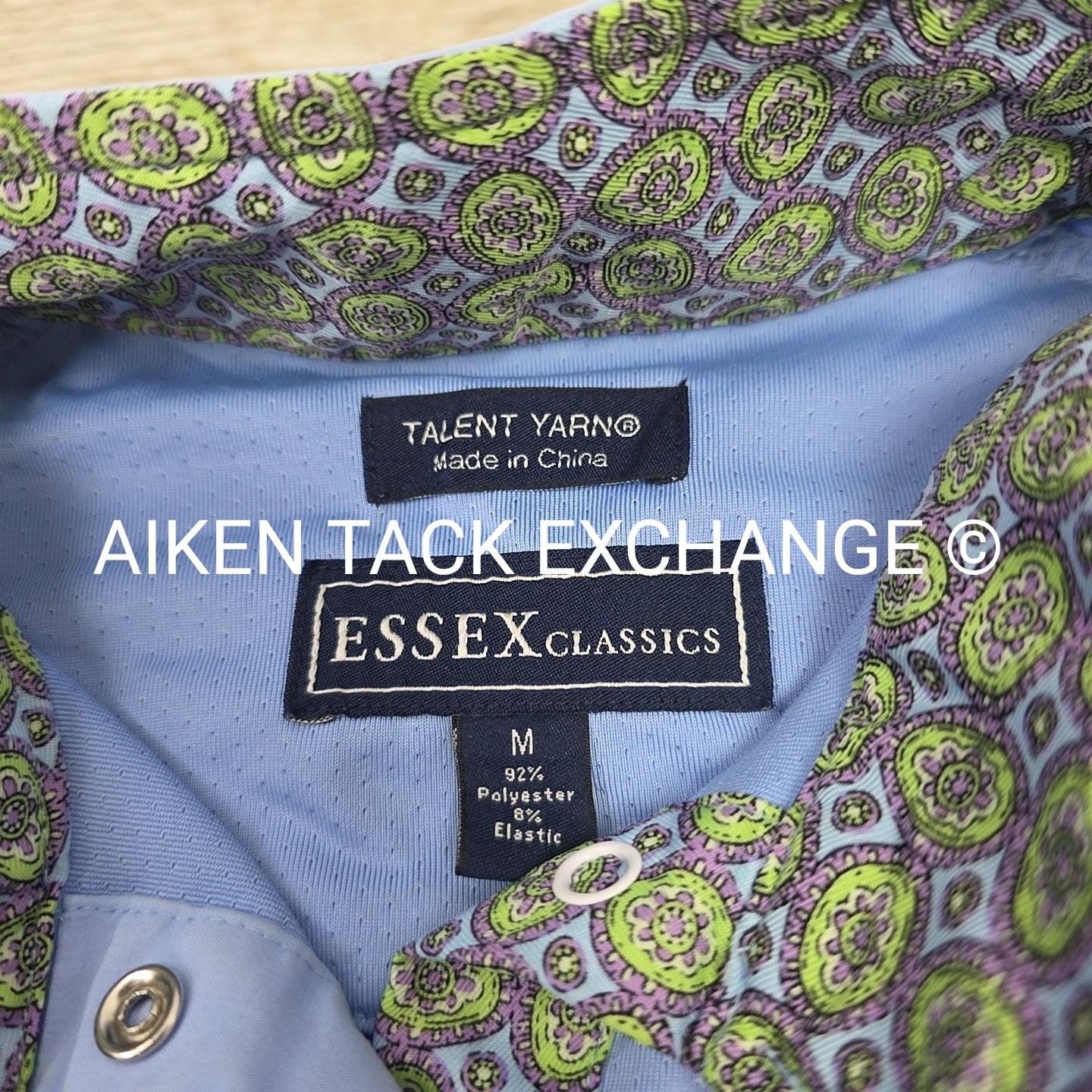 Essex Classics Talent Yarn Long Sleeve Sun Shirt Show Shirt, Size Medium