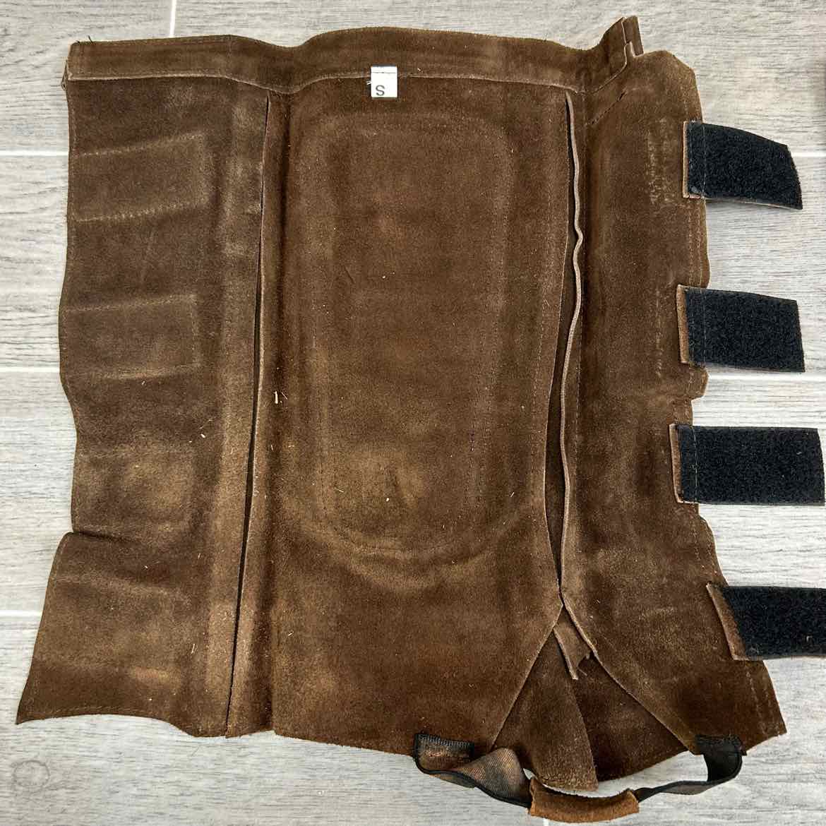 Mary's Tack & Feed Suede Half Chaps, Brown, Size Small