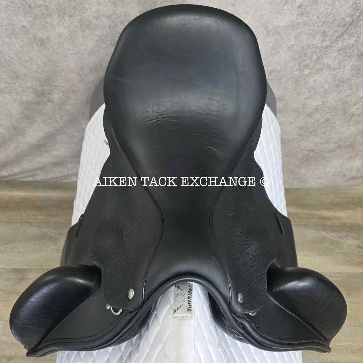 **SOLD** 2019 Custom Saddlery Wolfgang Solo MKII Monoflap Dressage Saddle, 17" Seat, Adjustable Tree, Wool Flocked Panels