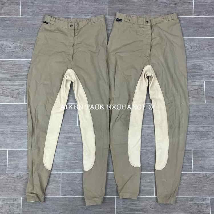 BARGAIN BUNDLE: 2 Pair Tropical Rider Deerskin Full Seat Breeches, Size 30