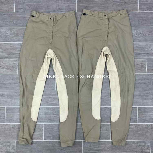 BARGAIN BUNDLE: 2 Pair Tropical Rider Deerskin Full Seat Breeches, Size 30