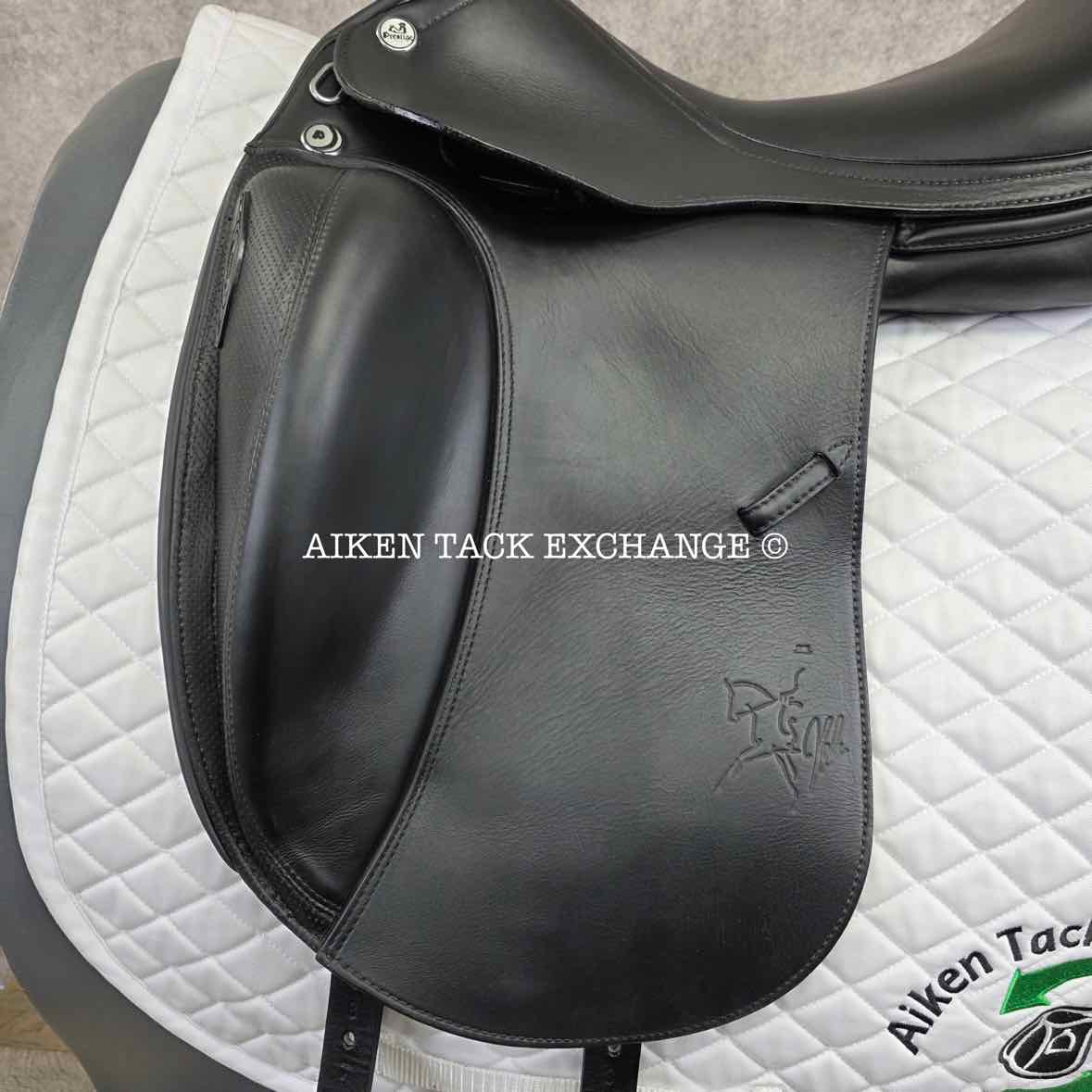 2016 Prestige X-Helen K Monoflap Dressage Saddle, 18" Seat, 35 Tree - MW/W, Wool Flocked Panels