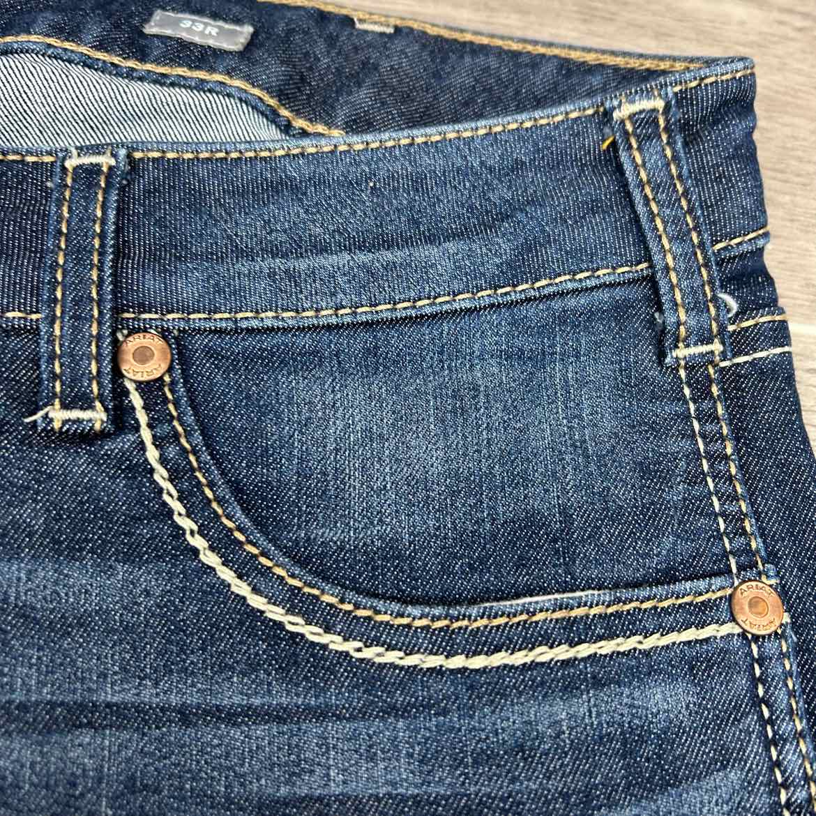 Ariat Rebar Mid Rise Boot Cut Jeans, Size 33 R
