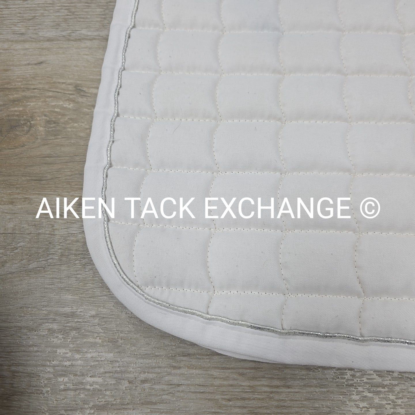 Horze All Purpose Saddle Pad, White/Silver, Size Full