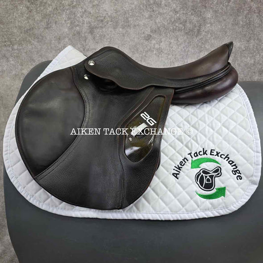 2010 CWD SE17 2G Close Contact Jump Saddle, 17.5" Seat - S2, 3C Flap, Flex Tree - Medium, Foam Panels
