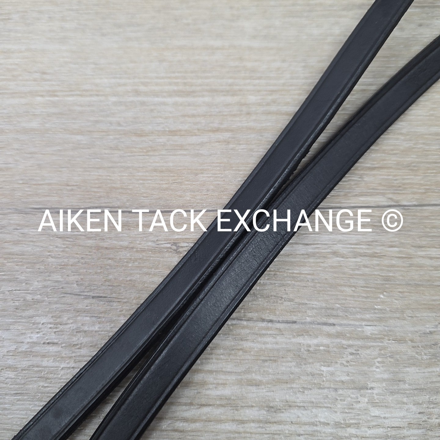 Flat Curb Rein, Black, 50"