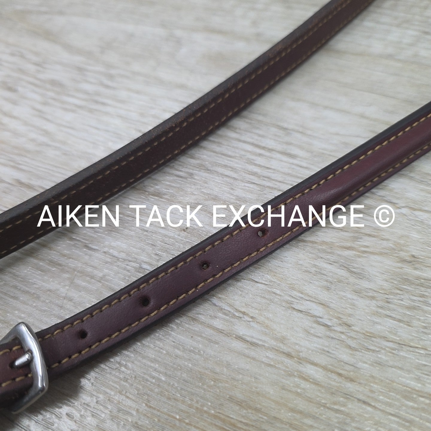 Fancy Stitched Raised Standing Martingale. Brown, Size Full