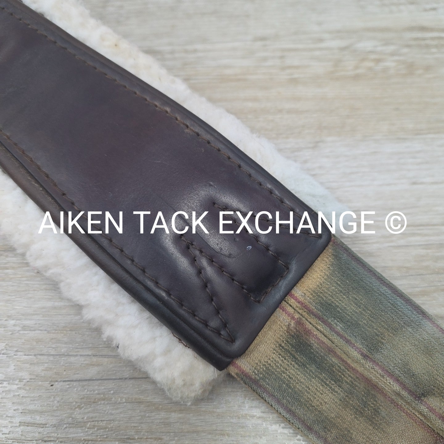 Edgewood Girth with Velcro Fleece & Double End Elastic, Brown, 56"