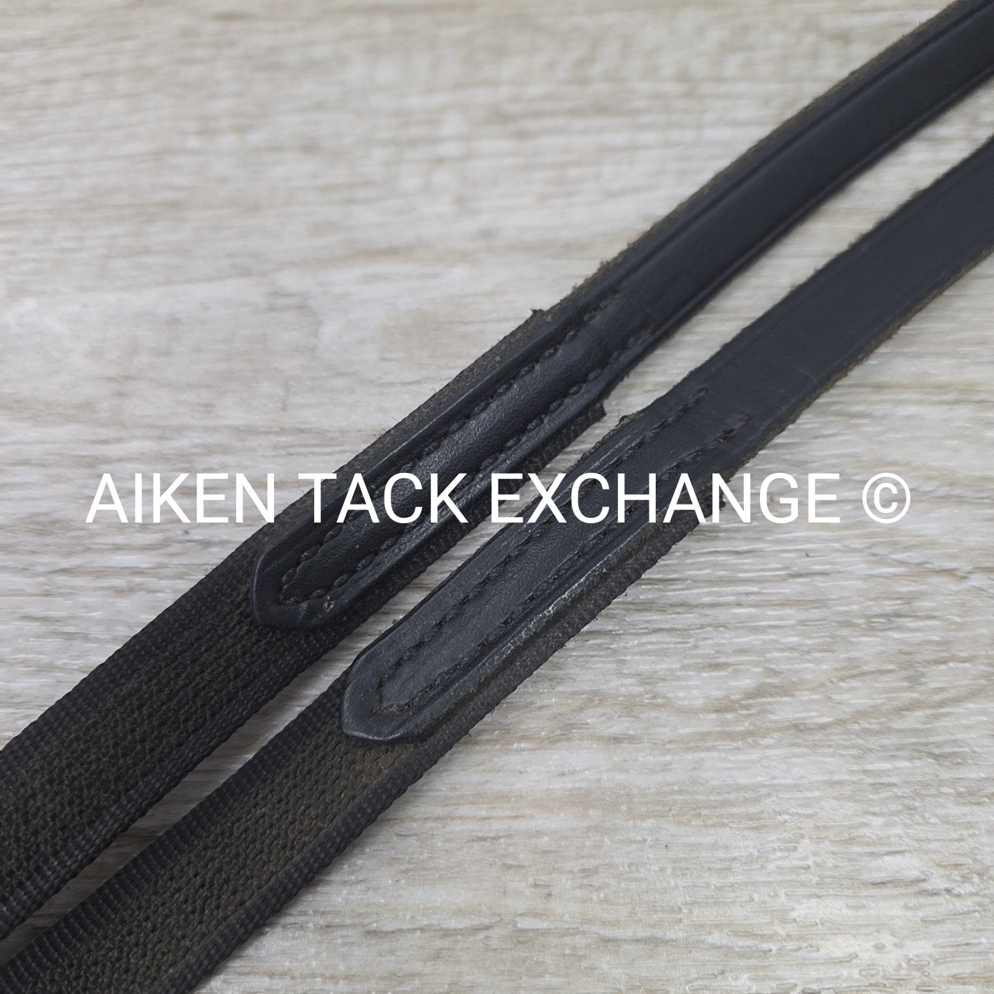 Rubberized Grip Reins with Hand Stops, Black, 60"