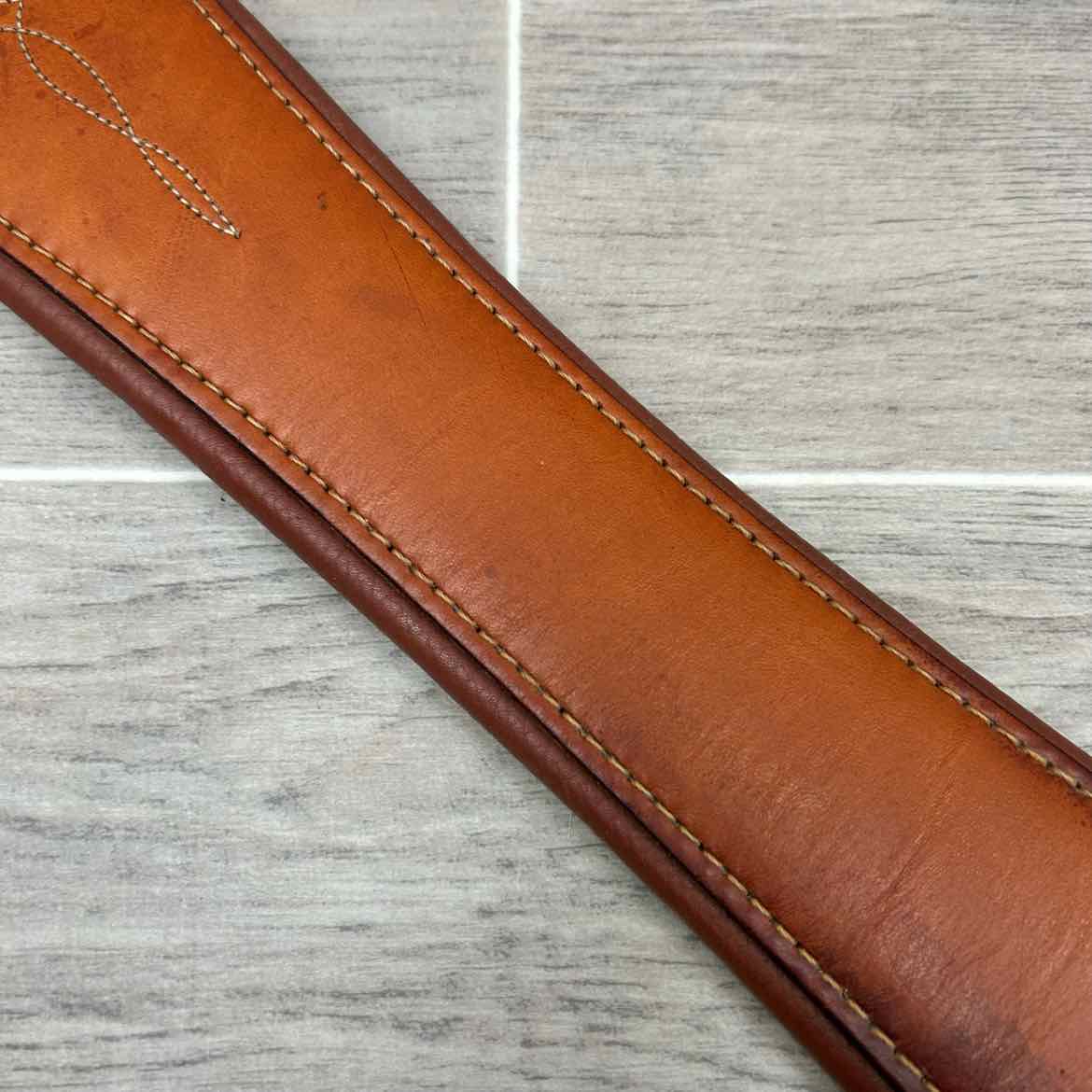Edgewood Fancy Stitched Girth with Double End Elastic, Brown, 56"