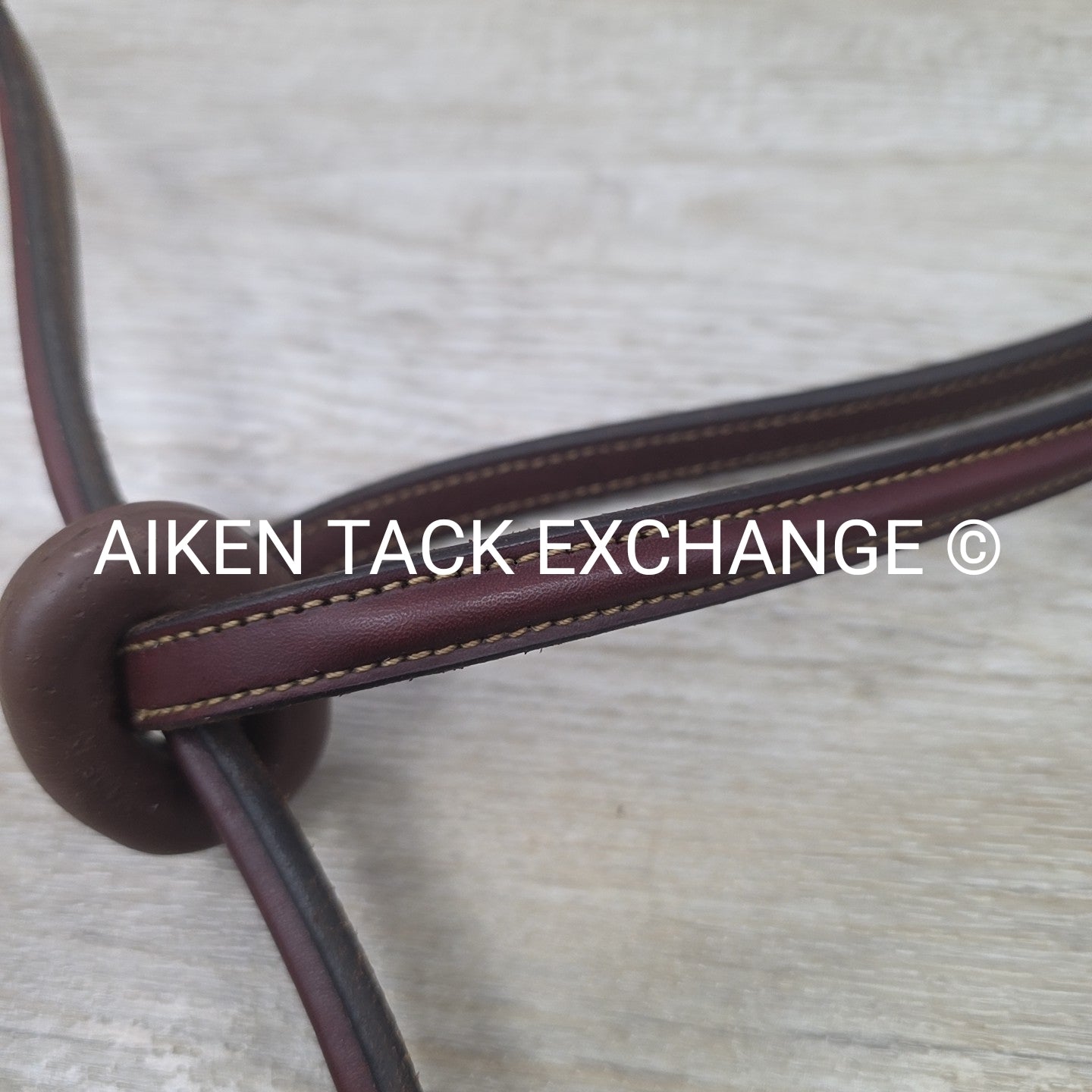 Fancy Stitched Raised Standing Martingale. Brown, Size Full