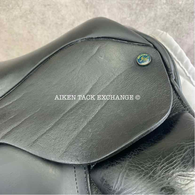 2009 Hulsebos WB4 Dressage Saddle, 17" Seat, Extra Wide Tree, Wool Flocked Panels