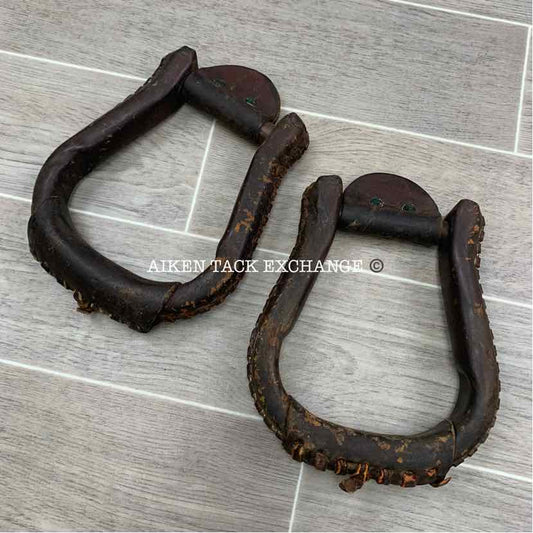 Leather Covered Western Stirrups