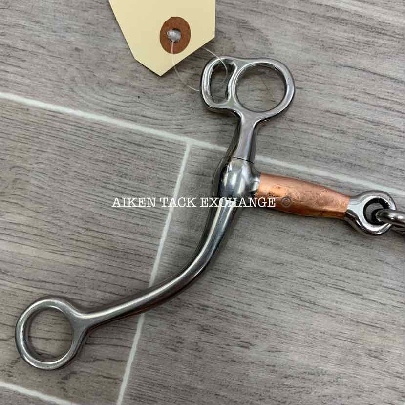 Single Joint Copper Long Shank Tom Thumb Bit 4.75"