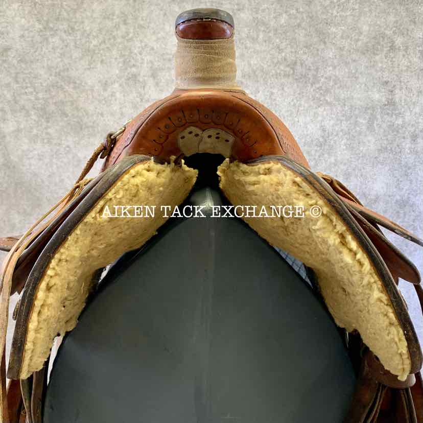 **SOLD** Marty Byrd Saddle Shop Roping Western Saddle, 16" Seat, Regular Tree - Semi QH Bars