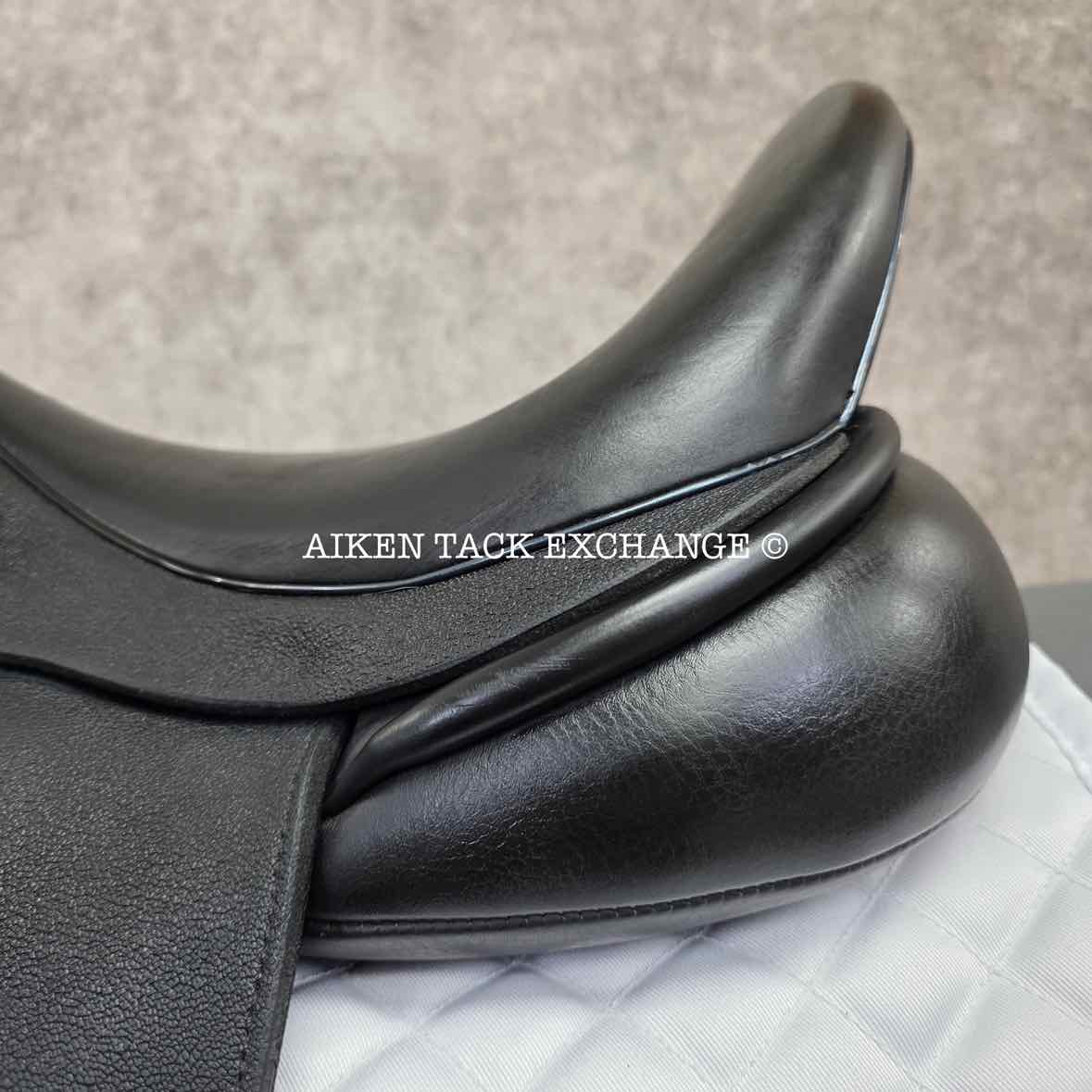Saddle Guy by Mike Scott Monoflap Dressage Saddle, 17.5" Seat, Short Flap, MW/W Tree, Wool Flocked Panels