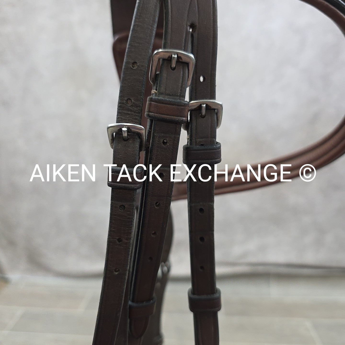 Arion Fancy Stitched Flash Noseband Monocrown Bridle, No Reins, Brown, Size Full