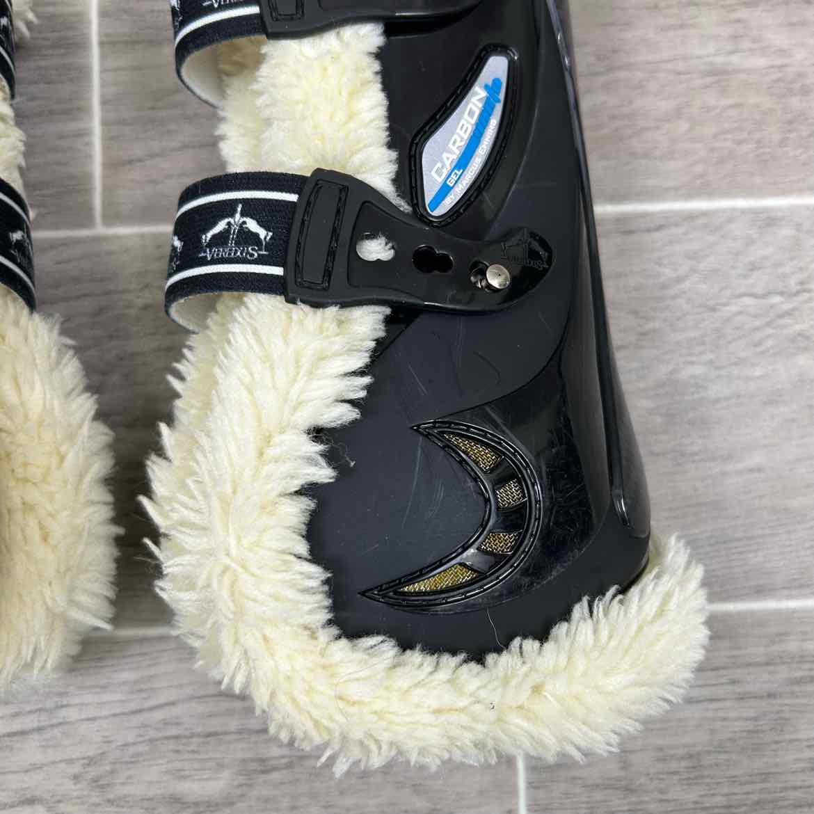 Veredus STS Carbon Gel Vento Fleece Lined Open Front Tendon Boots, Size Medium