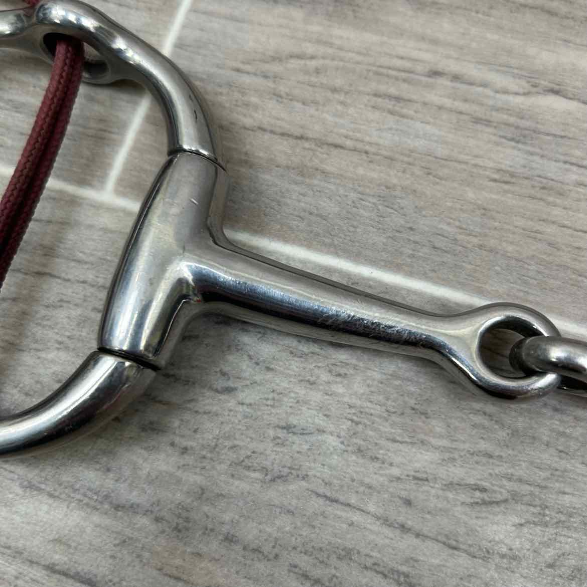 Coronet Single Joint Eggbutt Gag Bit with Rope Cheek Pieces 5"