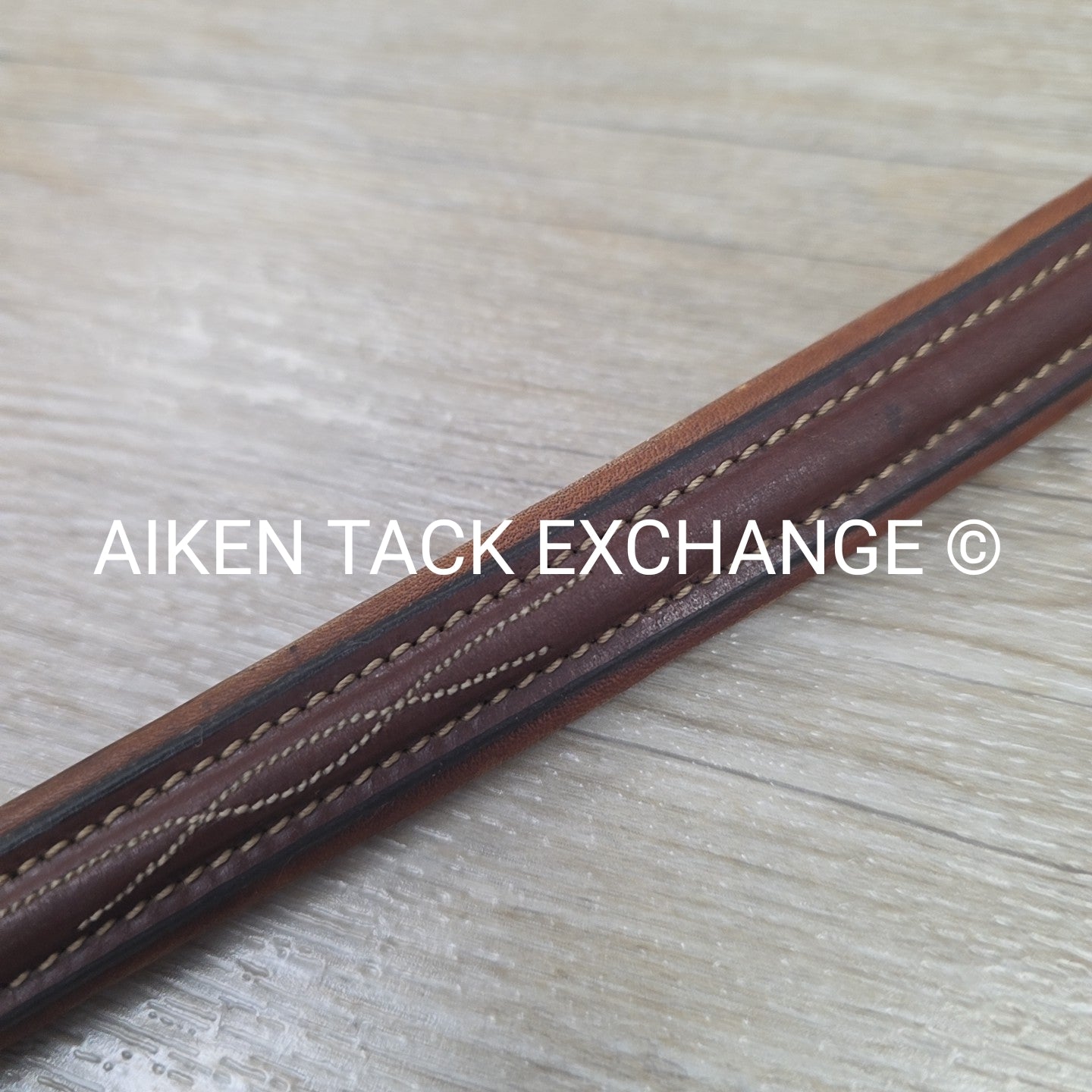 Antares Fancy Stitched Browband, Brown, 16"