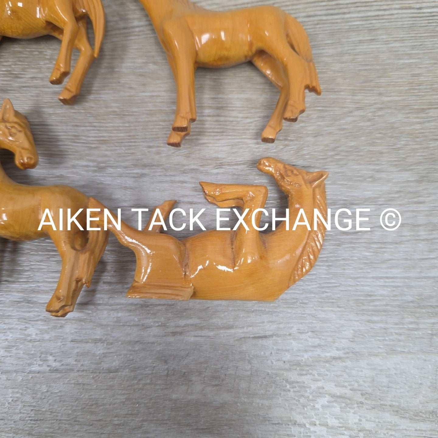 Handcarved Wooden Horses - Set of 8
