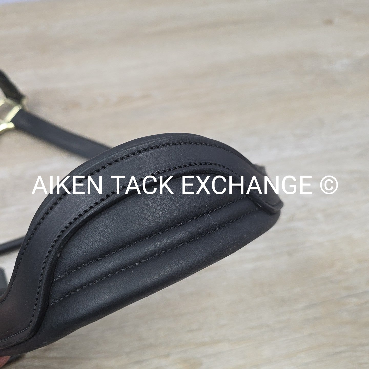 Shires Velociti Lusso Soria Control Leather Halter, Black, Size Full