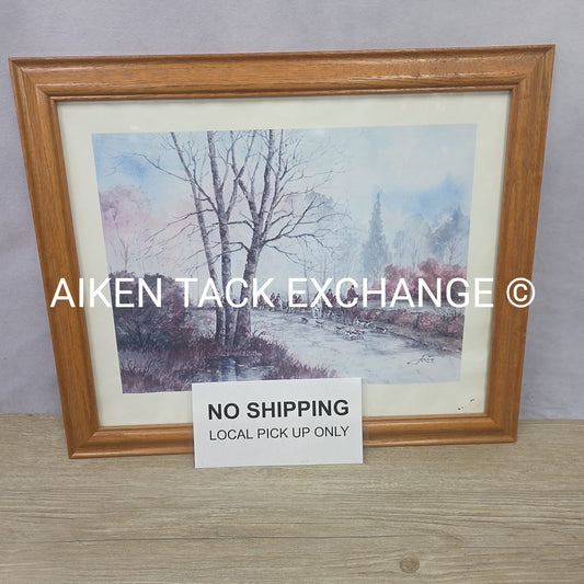 Framed and Matted Hunt Print, 23" x 19"