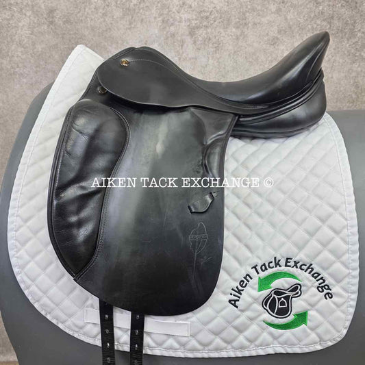 2008 Prestige Doge Dressage Saddle, 17" Seat, 33 Tree - M/MW, Wool Flocked Panels