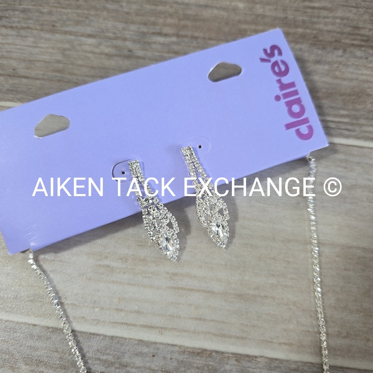 Claire's Bundle - 1 Tiara, 1 Set of Earrings, 1 Necklace