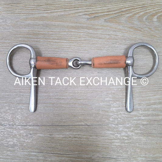 Half Cheek Leather Covered Single Joint Bit 5"
